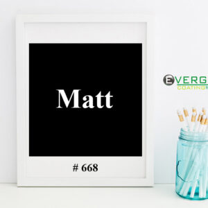 Sticker PVC White Liner Black Matt