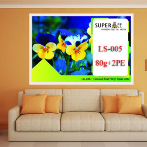 White Textured Matt Vinyl Clear adh.