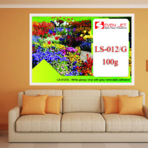 Sticker PVC  Glossy Vinyl Removable Block-Out adh. (Gray Removable Glue)