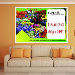 Sticker PVC  Glossy Vinyl Removable Block-Out adh. (Gray Removable Glue)