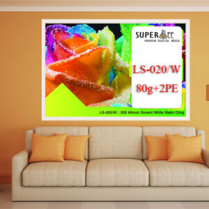 Sticker PVC   Solvent White Static Cling (200 Micron) BUBBLE FREE